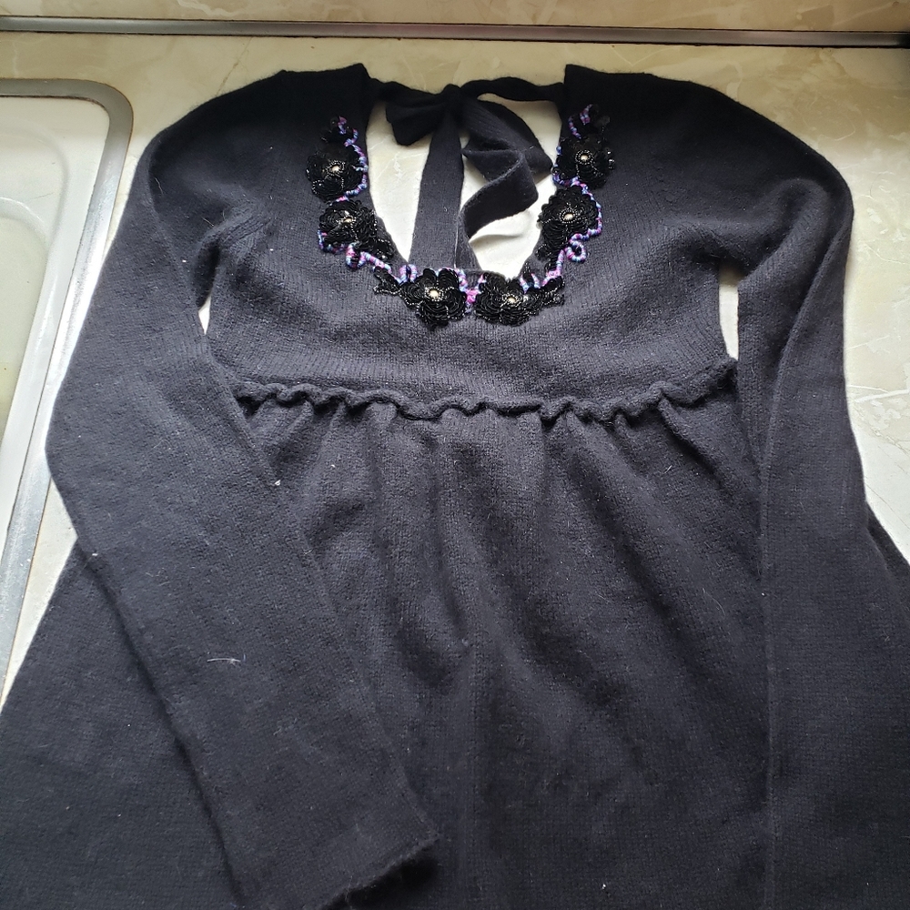Free People Open Back Sweater